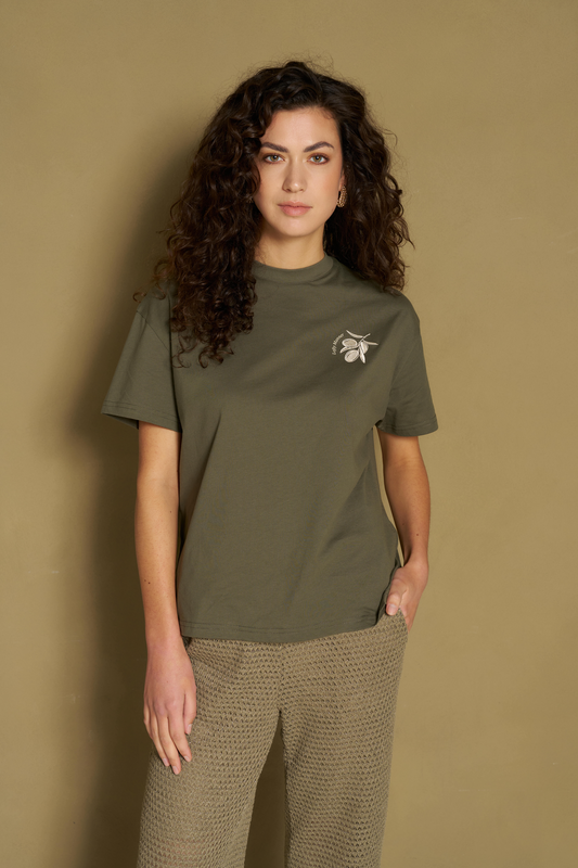 Lofty Manner - Tshirt Imma - Boxy regular - Kaki