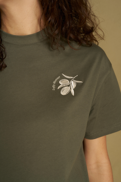 Lofty Manner - Tshirt Imma - Boxy regular - Kaki