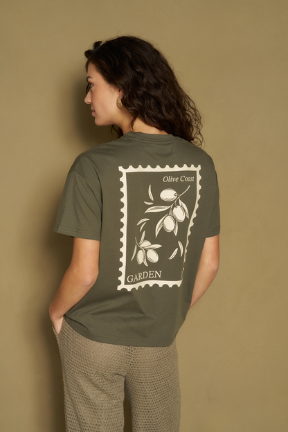 Lofty Manner - Tshirt Imma - Boxy regular - Kaki