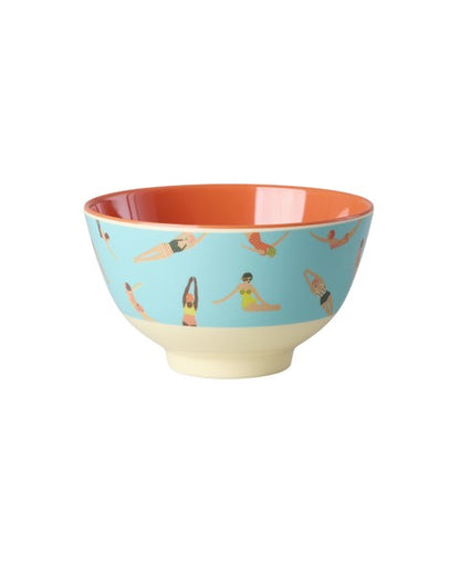 Rice - Kleine Kom Retro Swimster print - Blauw