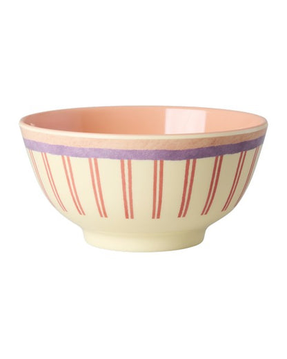 Middelgroot Kom - Stripey Love Print