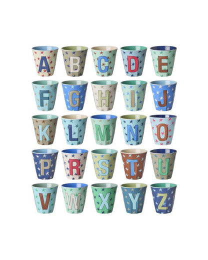 Rice - Letter beker - Ster blauw