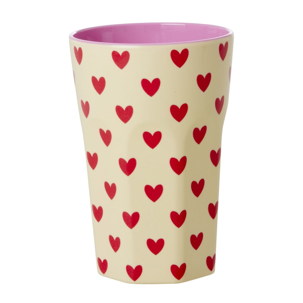 Grote beker - Darling hearts print