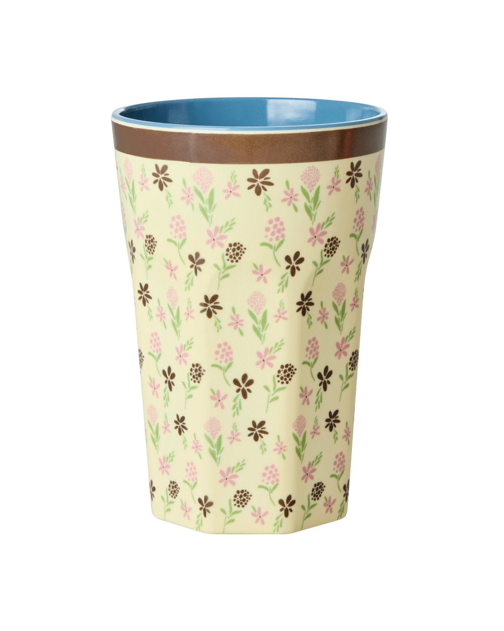 Grote beker - Crème - Hacienda Flower Print