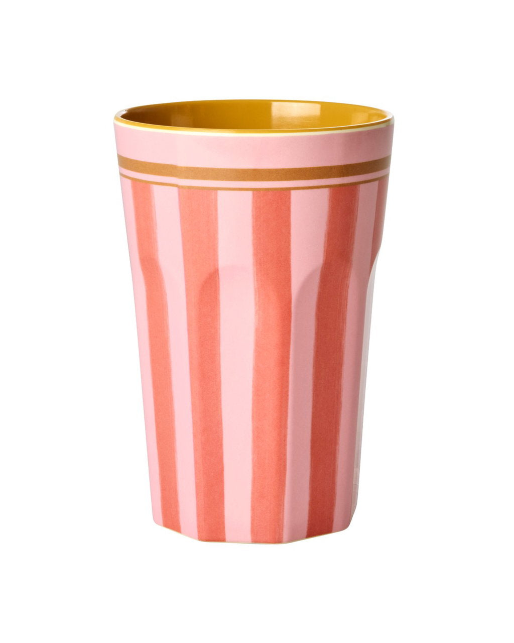 Grote beker - Roze - Organic Stripes Print