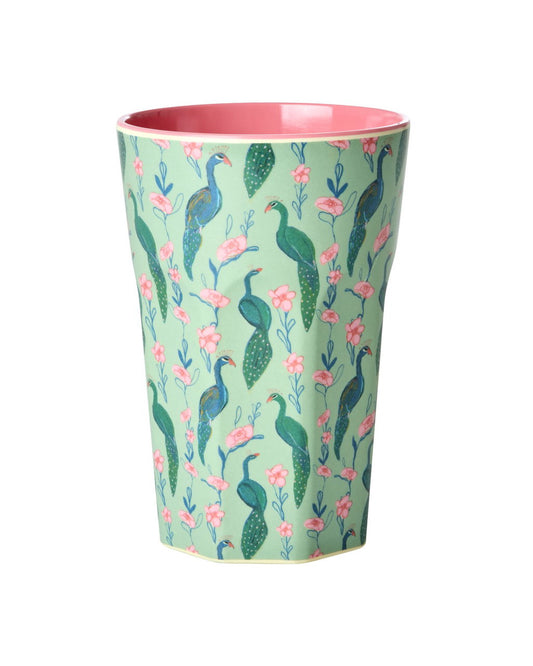 Grote beker - Groen - Peacock Power Print