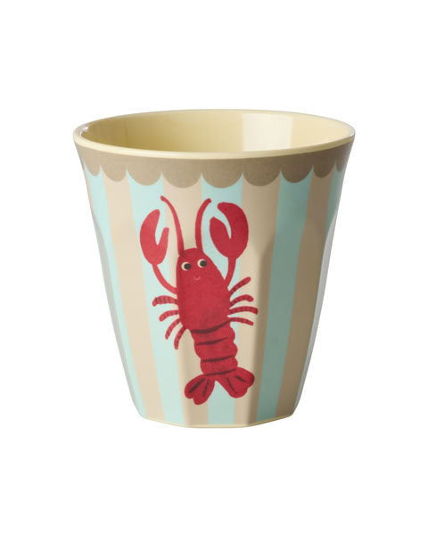 Middelgroot Beker - Zacht blauw - New Lobster Print
