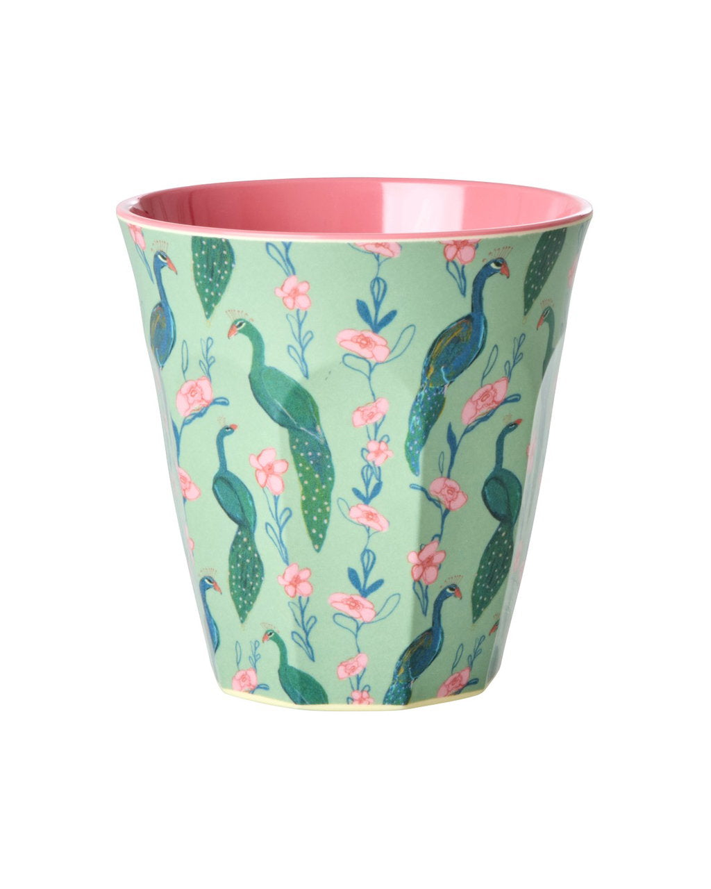 Middelgroot Beker - Groen - Peacock Power Print