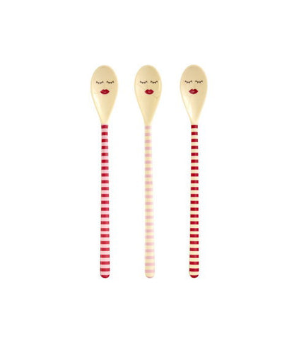 Latte macchiato lepel Streep Roze/Rood