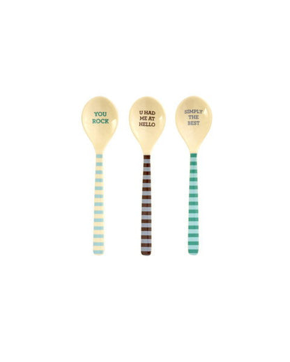 Theelepel - Streep Blauw
