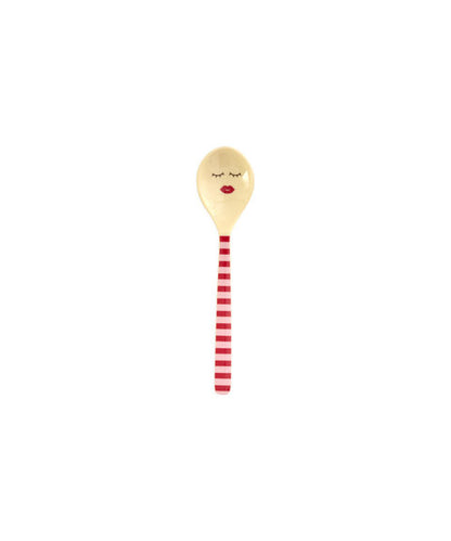 Theelepel - Streep Rood/Roze