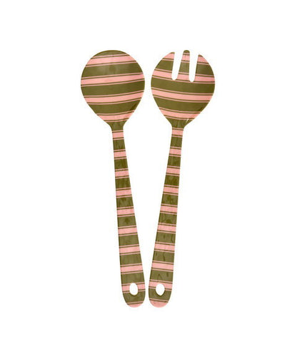 Melamine Saladeset - Stripe Delight Print - Set van 2