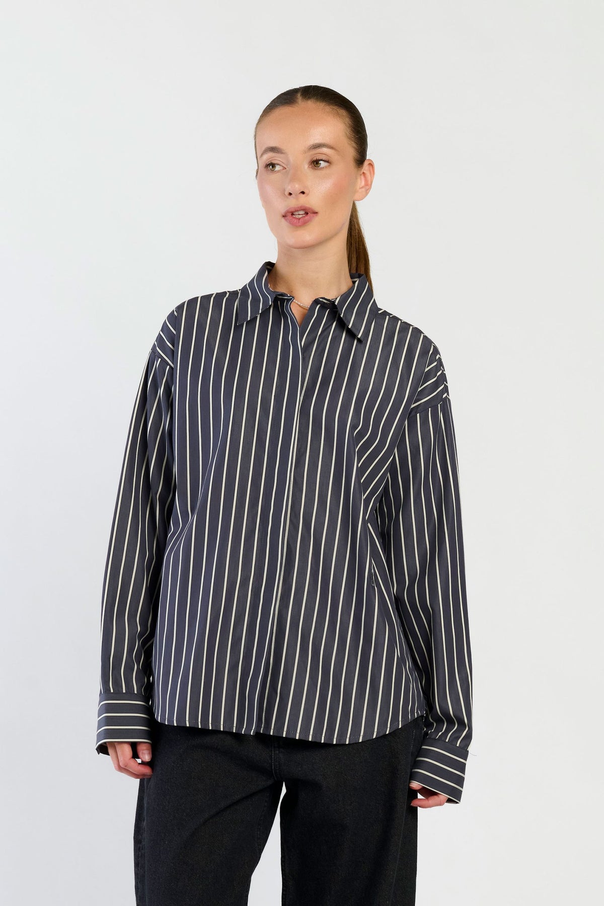 Spooq the Label - Maray blouse - Grey stripe
