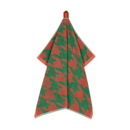 VAAT Amsterdam - Keukenhanddoek Pied-de-poule - Coral&green