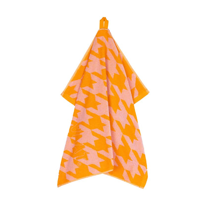 VAAT Amsterdam - Keukenhanddoek Pied-de-poule - Orange&pink