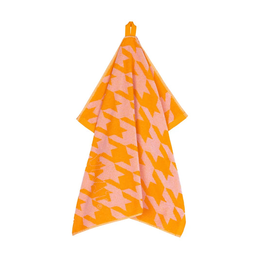 VAAT Amsterdam - Keukenhanddoek Pied-de-poule - Orange&pink