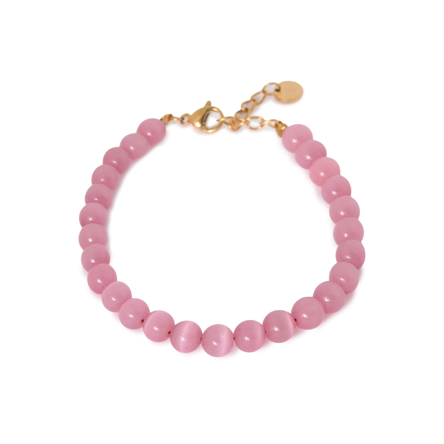 Pink snake bracelet gold