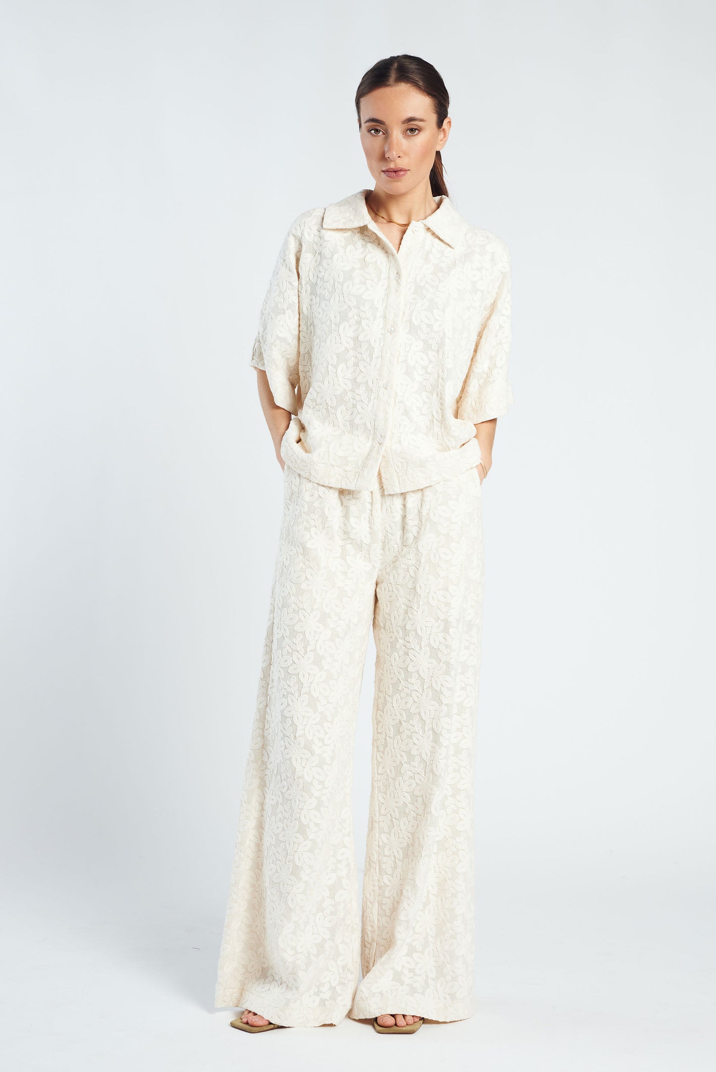 Spooq the Label - Rosi pants - Wit bloemenprint