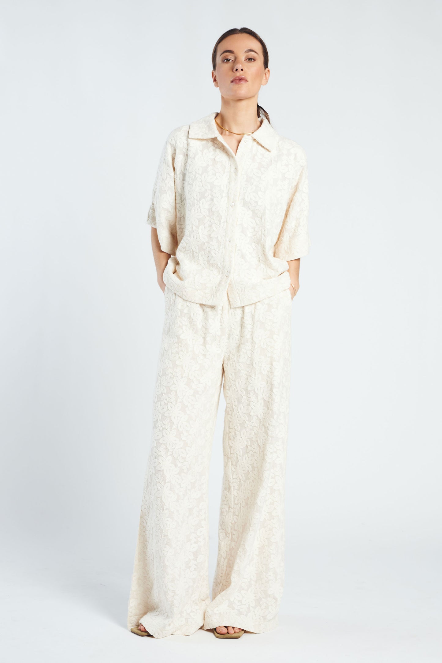 Spooq the Label - Rosi pants - Wit bloemenprint