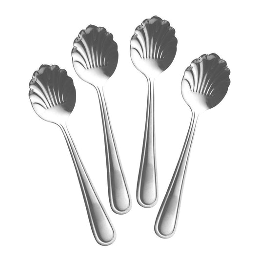 Theelepel Seashell silver
