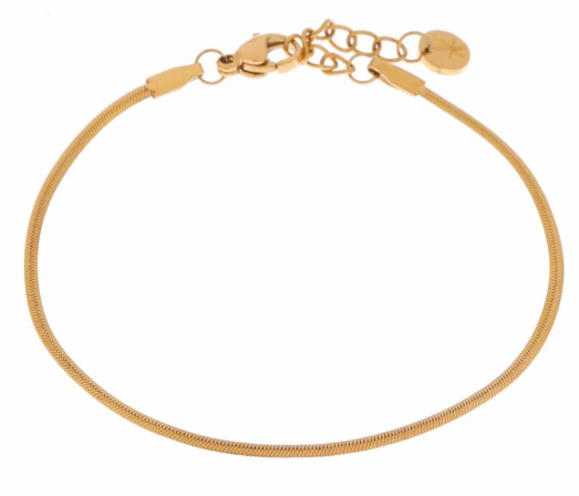 Baby smooth snake bracelet gold