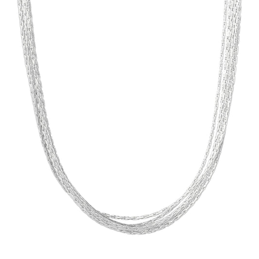 Label Kiki - Ketting Sea of silver - Stainless steel & silver plated