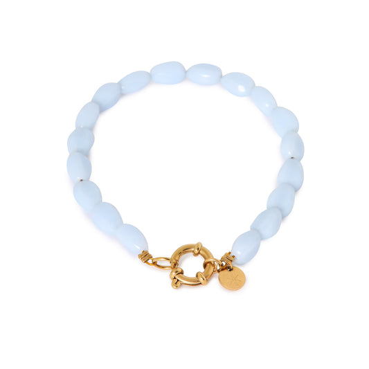 Label Kiki - Shades of blue bracelet gold - Stainless steel & gold plated