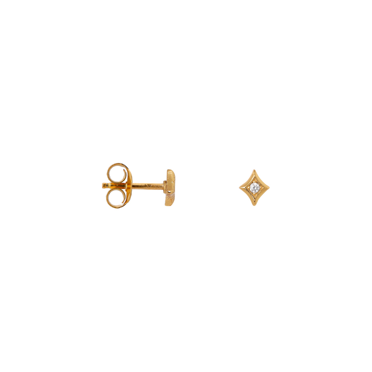 Label Kiki - Shiny diamond gold - Stainless steel