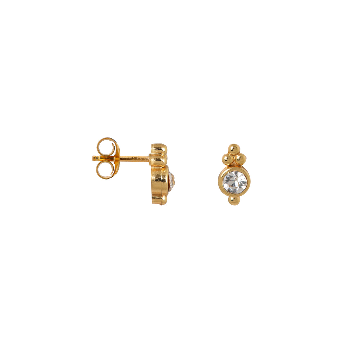 Label Kiki - Shiny dot gold - Stainless steel