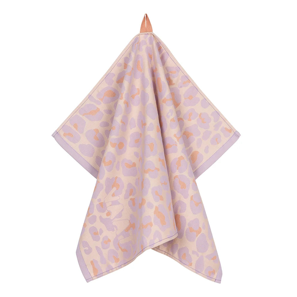 VAAT Amsterdam - Theedoek Leopard - Lila&peach
