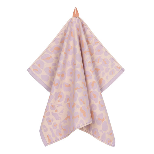 VAAT Amsterdam - Theedoek Leopard - Lila&peach