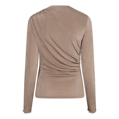 Lofty Manner - Top Jimmi Draped Uni - Taupe