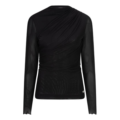 Lofty Manner - Top Jolien Draped Mess - Zwart