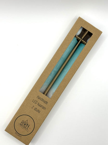 Bon Lifestyle - Led kaarsen - Blauw/paars
