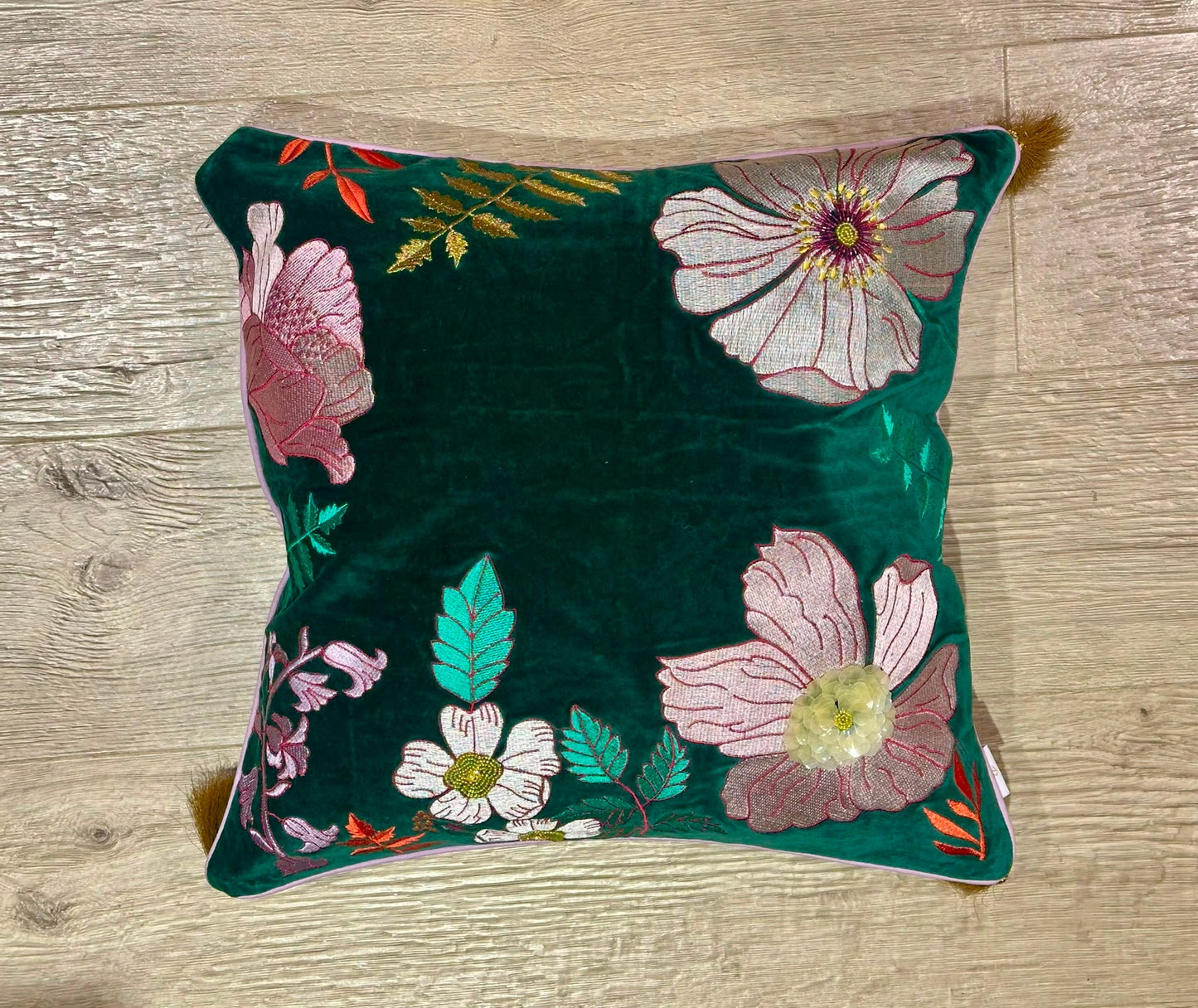 House of Disaster - Kussen Posy Teal - Groen