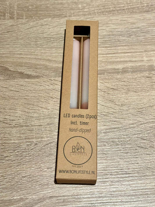 Bon Lifestyle - LED-kaarsen - Flamingo/Terracotta