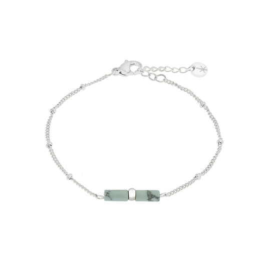 Label Kiki - Turquoise tube bracelet - Stainless steel