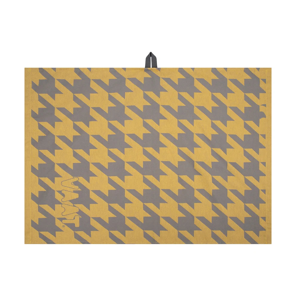 VAAT Amsterdam - Theedoek Pied-de-poule - Yellow&grey
